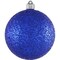 Christmas by Krebs 2ct Dark Blue Shatterproof Glitter Christmas Ball Ornaments 6" (150mm)